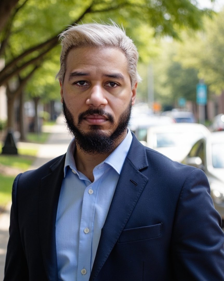 Rayn img A man with white hair and beard wearing a suit.