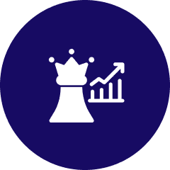 Safe and Efficient Services A white chess piece with a crown on it.